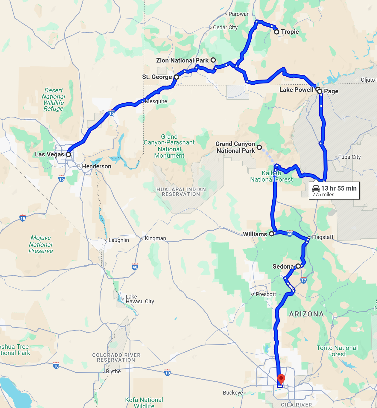 Travel Map View
